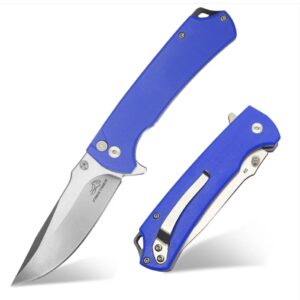 FREETIGER FT925 - BL - D2 Blade G10 Pocket Knife Button Lock EDC